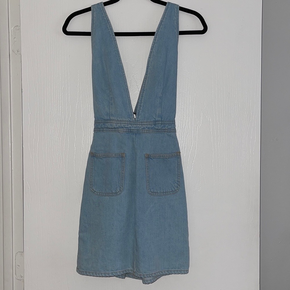 BDG Overall Denim Dress, Size: S